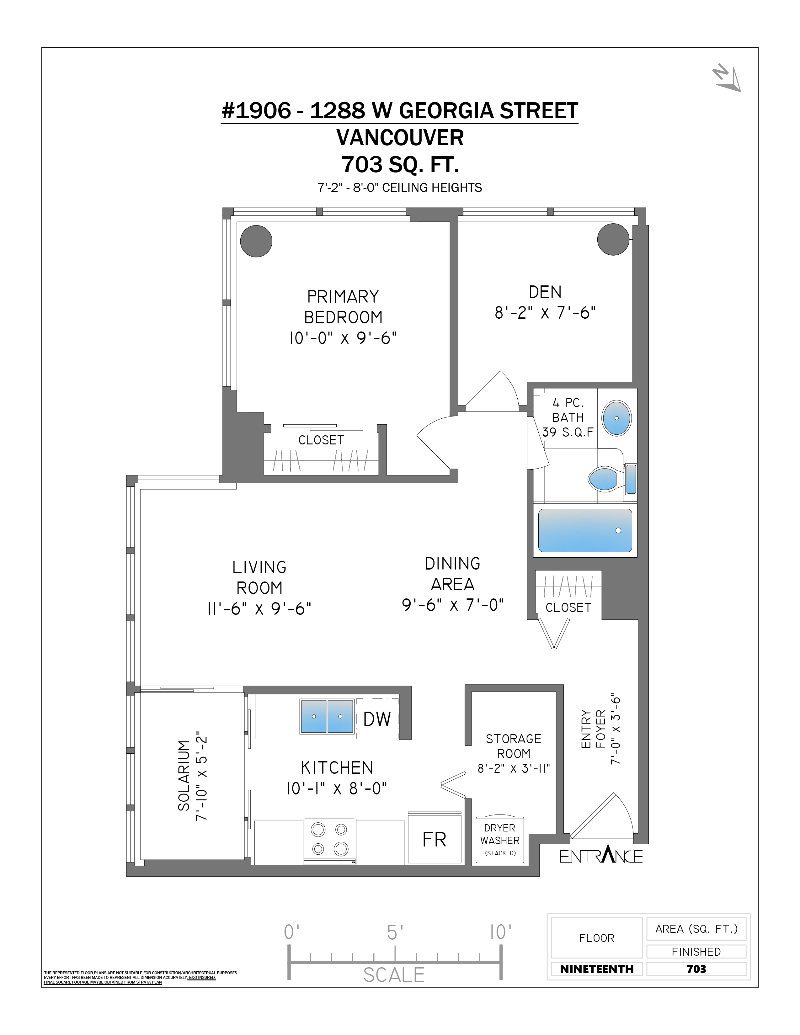 1906 1288 W GEORGIA STREET, Vancouver, BC Floor Plan